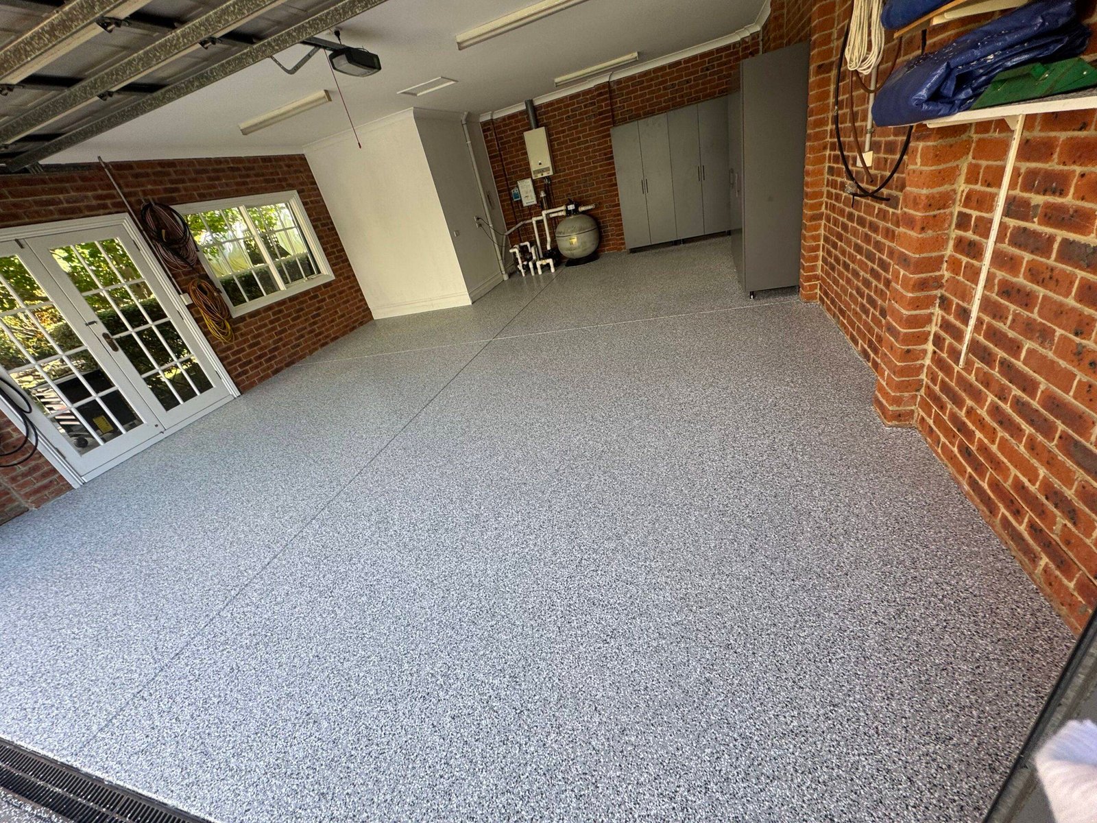 epoxy garage floor in Melbourne with smooth.