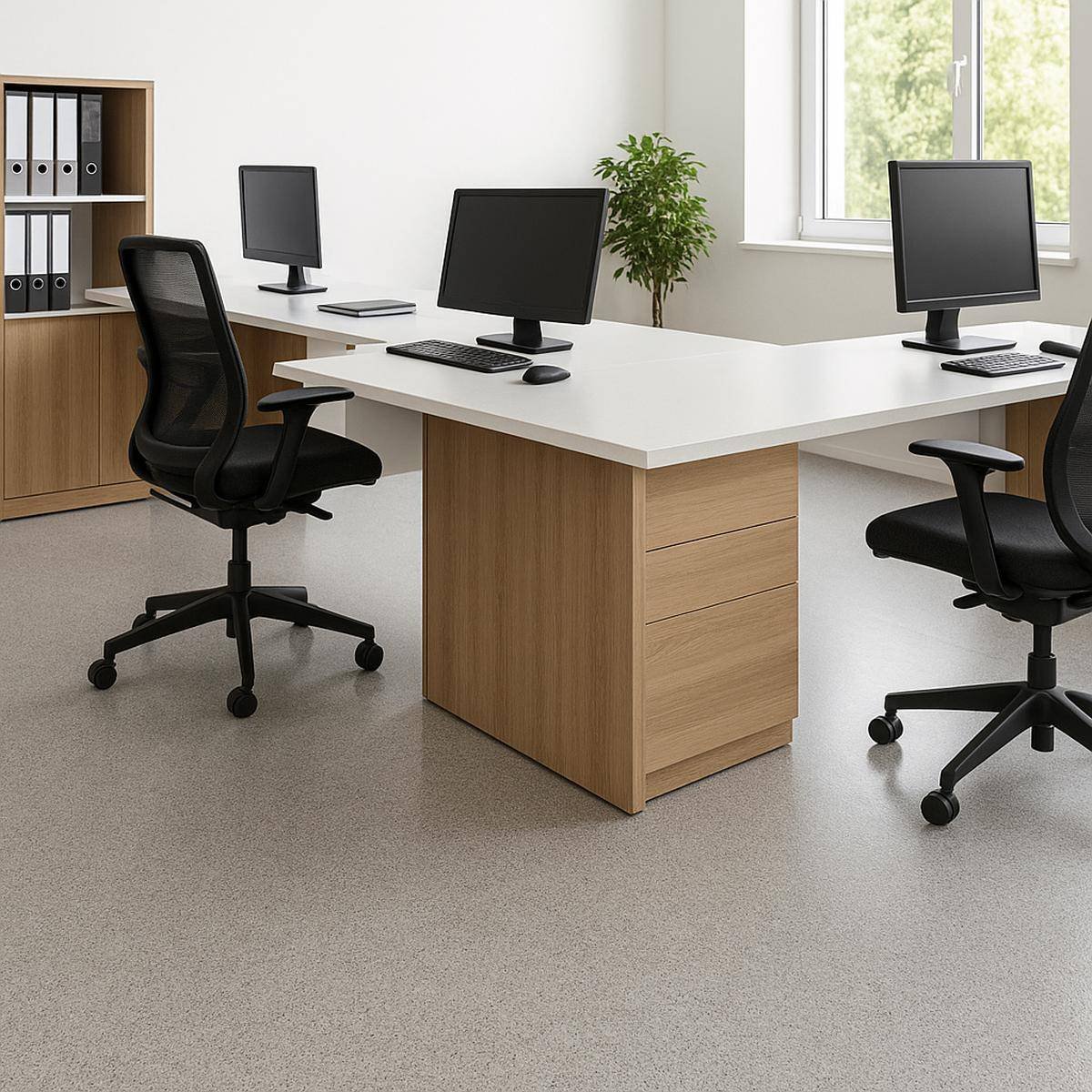 Epoxy flooring in Melbourne office space — seamless, durable, and slip-resistant commercial floor coating.