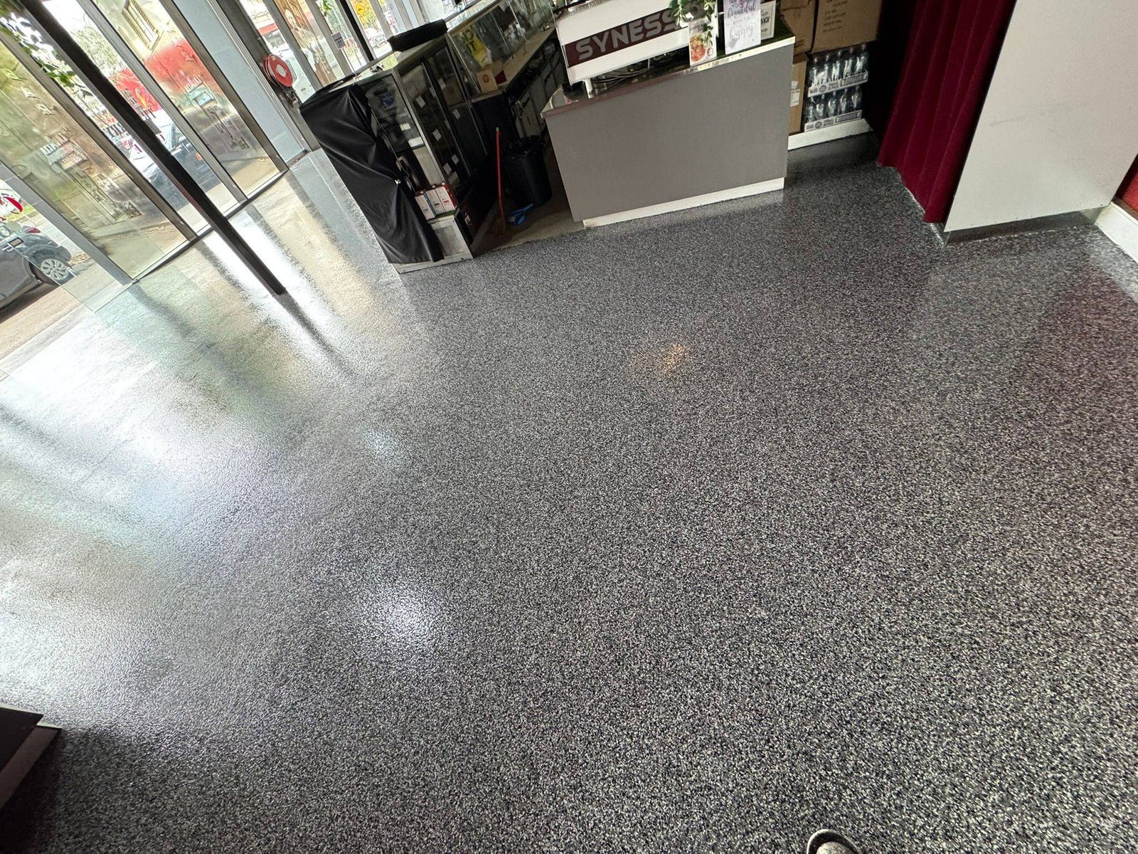 Stylish epoxy flooring in a Melbourne restaurant