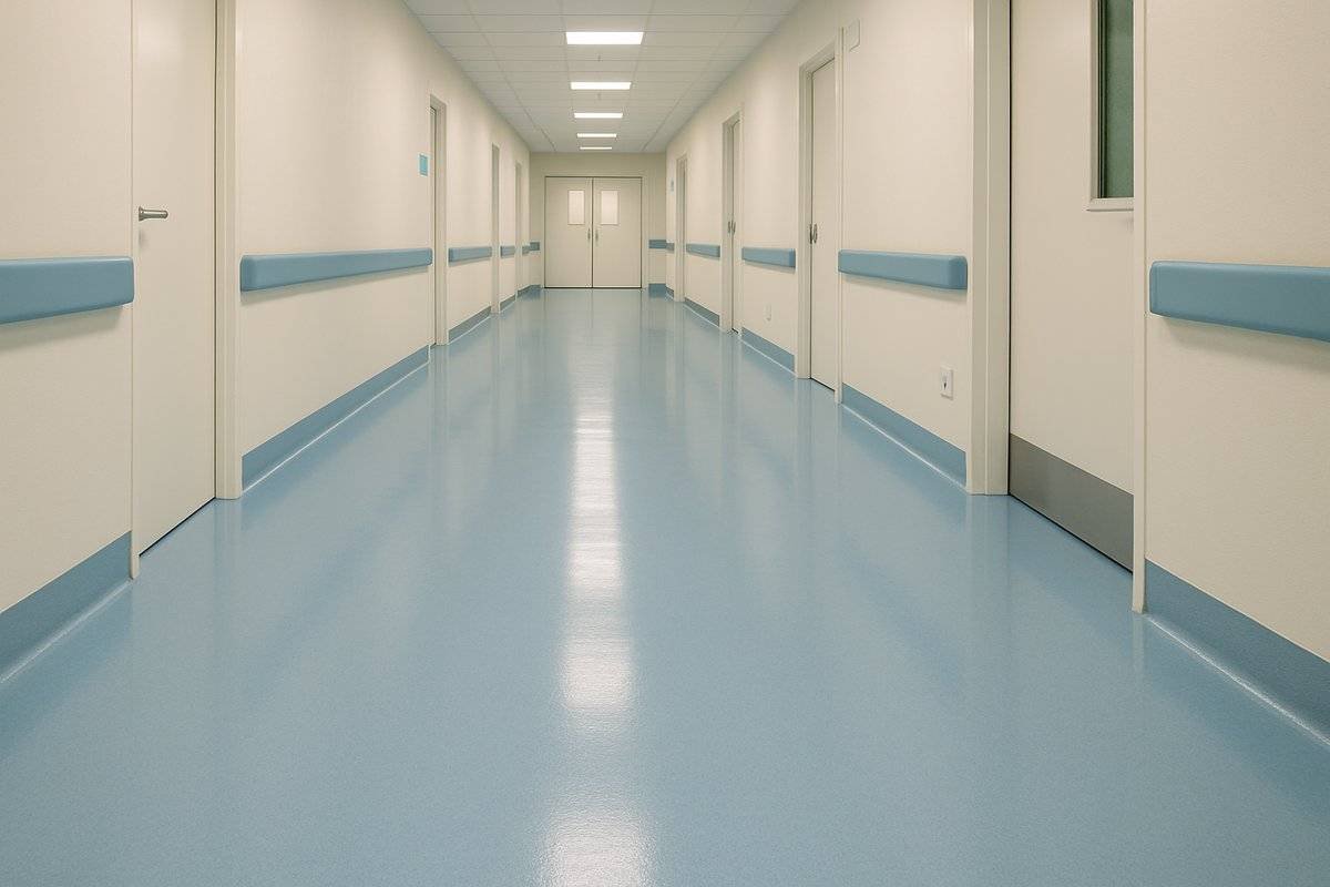 Newly installed epoxy flooring in a Melbourne primary school classroom