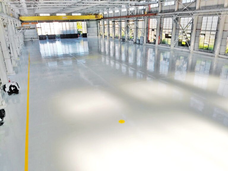 Spacious Melbourne warehouse featuring seamless epoxy flooring