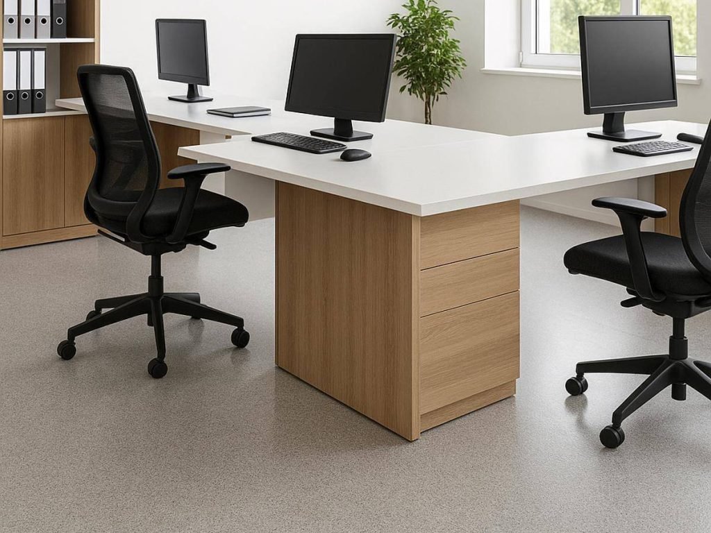 Epoxy flooring in Melbourne office space — seamless, durable, and slip-resistant commercial floor coating.